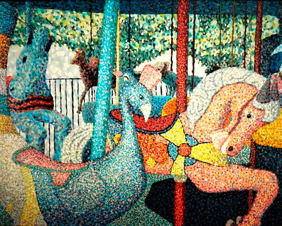 Carousel is a Pointillistic rendition of a round-about good time.