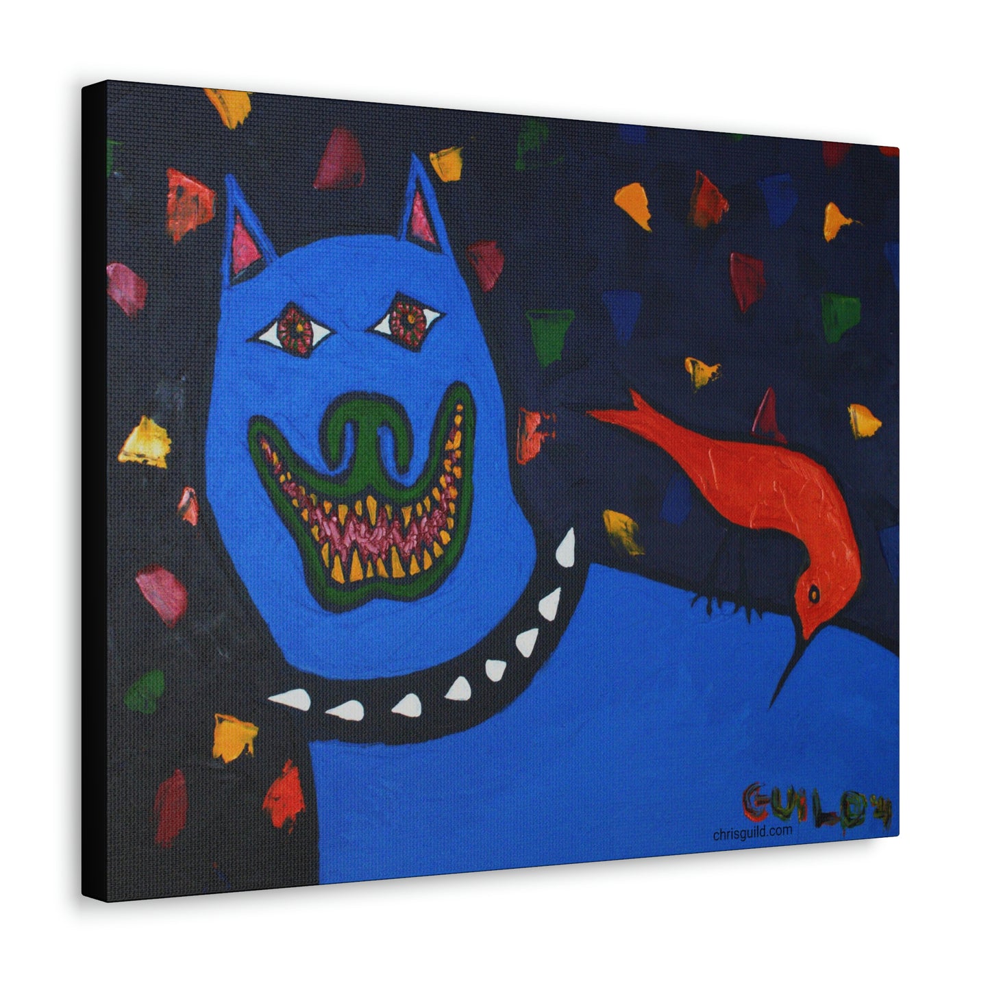 BLUE DOG CANVAS PRINT