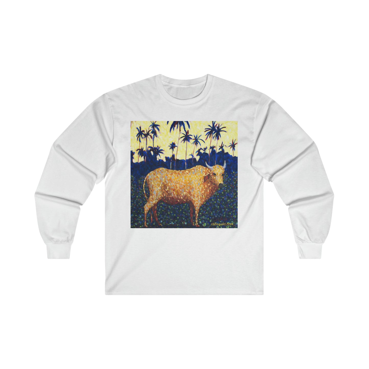 TROPICAL COW LS COTTON TEE