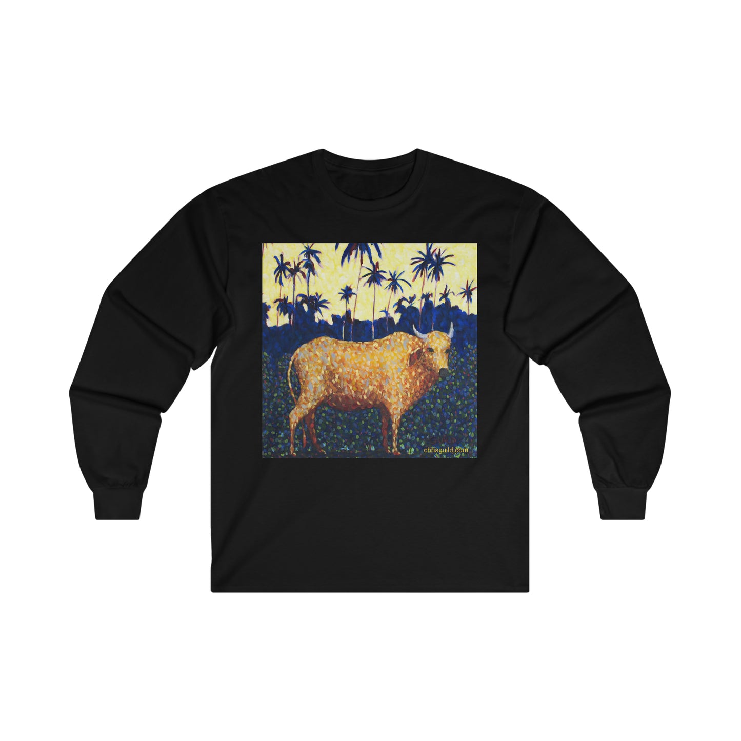 TROPICAL COW LS COTTON TEE