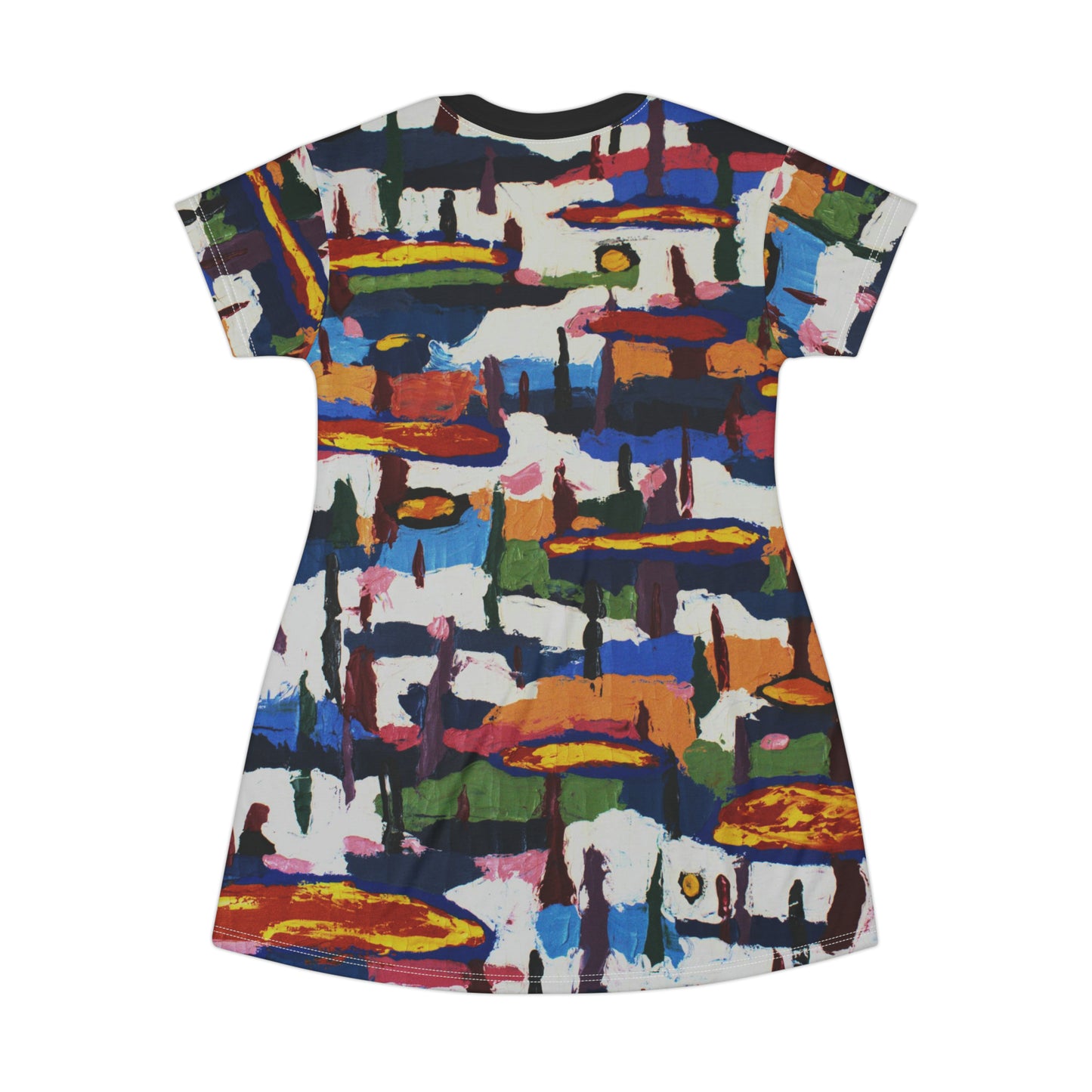 ABSTRACT TREES T-SHIRT DRESS