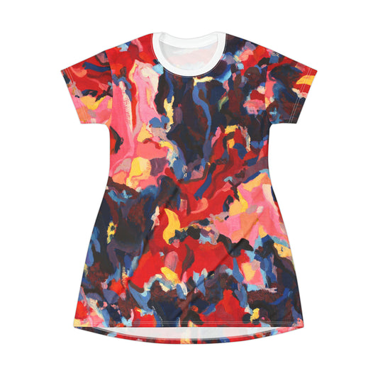 ABSTRACT T-SHIRT DRESS