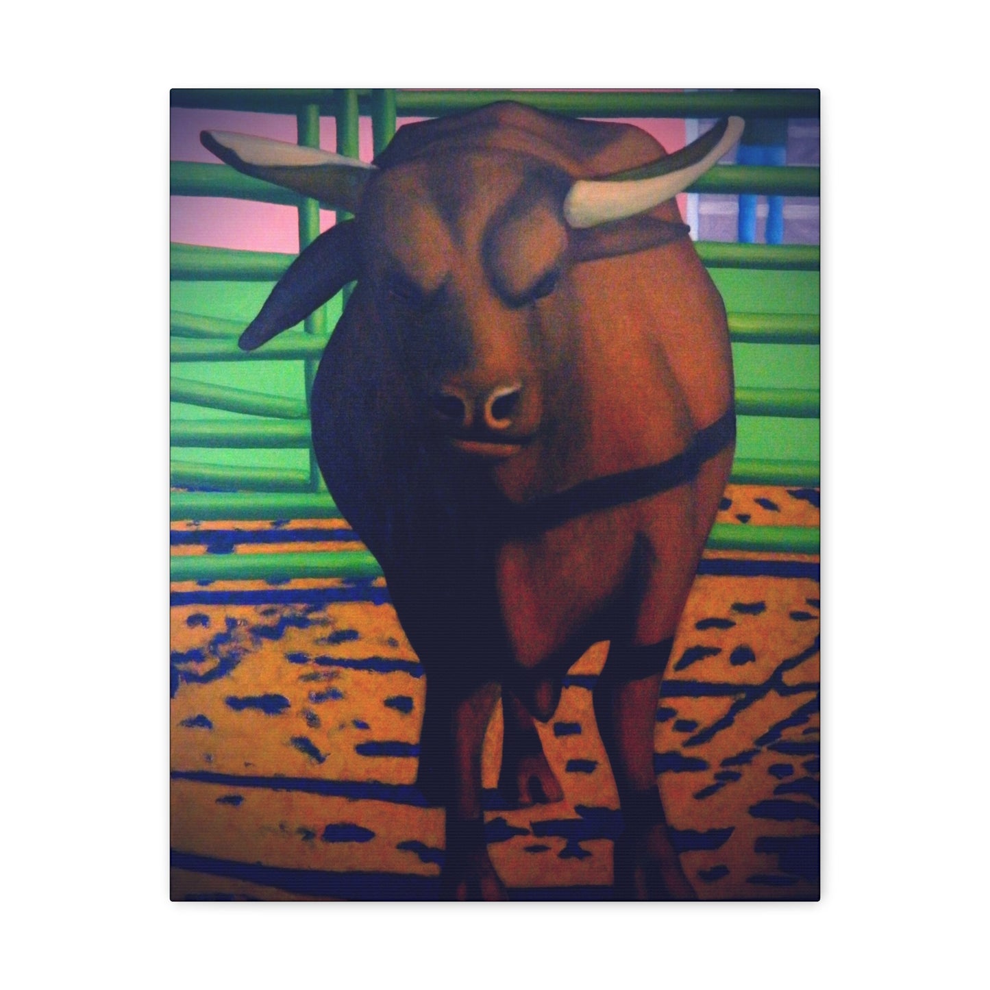 BULL CANVAS PRINT