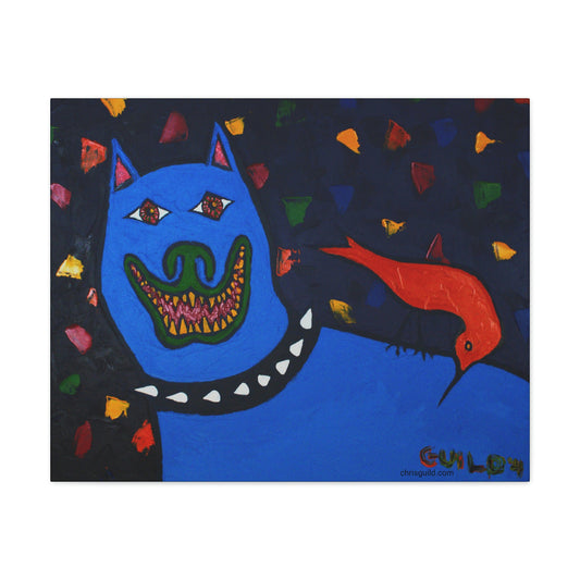 BLUE DOG CANVAS PRINT